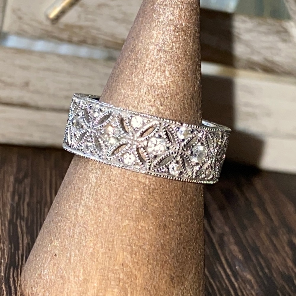 Tacori Diamonique Harlequin Eternity Band - Picture 4 of 14